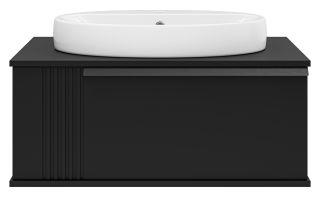 Подвесная тумба под раковину Brevita Savoy SAV-09080-0301Я 80см чёрный